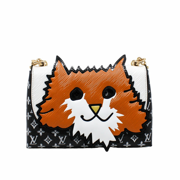 Catogram Cat Bag Orange Black GHW - L'UXE LINK