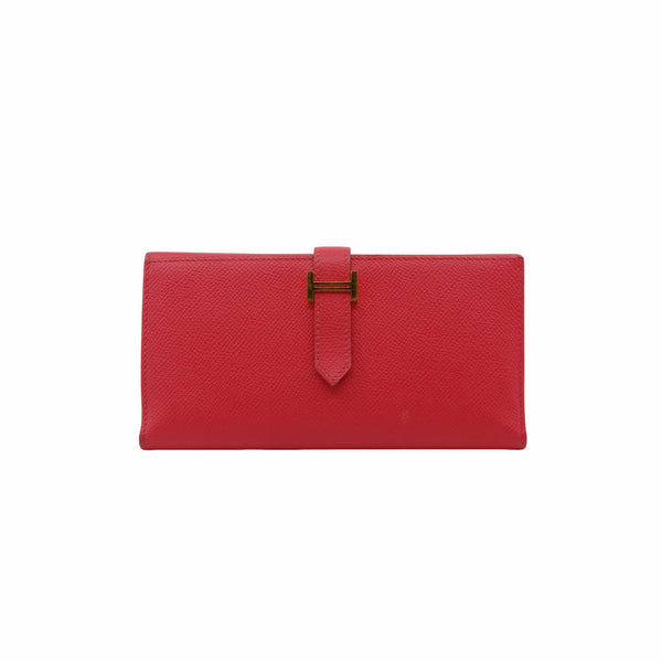 bearn wallet in 3 compartment red GHW - L'UXE LINK