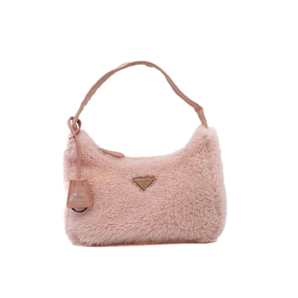 shoulder bag pink fur - L'UXE LINK