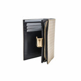 thumbnail zip  compact wallet  gold patent - L'UXE LINK