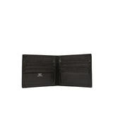 thumbnail compact wallet in leather dark brown