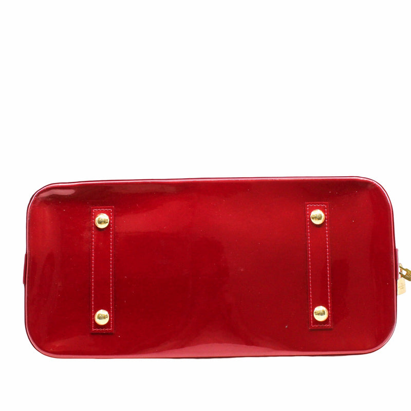 alma large  patent leather red ghw - L'UXE LINK