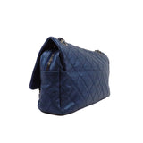 thumbnail flap bag in blue caviar skin