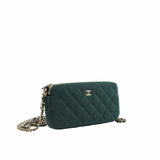 thumbnail cf zip chain bag mini fabric green  seri28 - L'UXE LINK