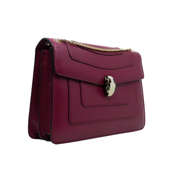 serpenti shoulder bag in dark purple ghw - L'UXE LINK