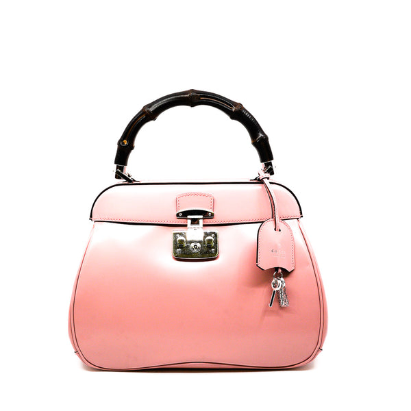 flap lock bag in patent pink phw - L'UXE LINK