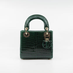 mini lady aligator green phw with crystal - L'UXE LINK