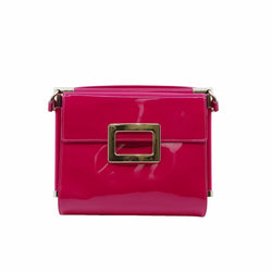 Viv' Carré shoulder bag Small leather Rose Pink - L'UXE LINK