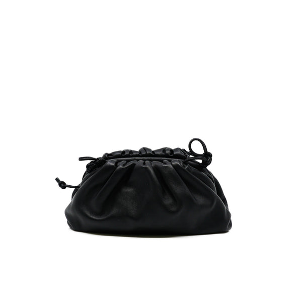 mini pouch in leather black - L'UXE LINK