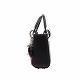 thumbnail lady dior super mini black with badge  phw - L'UXE LINK