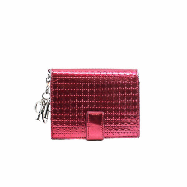 wallet small  patent rose red phw