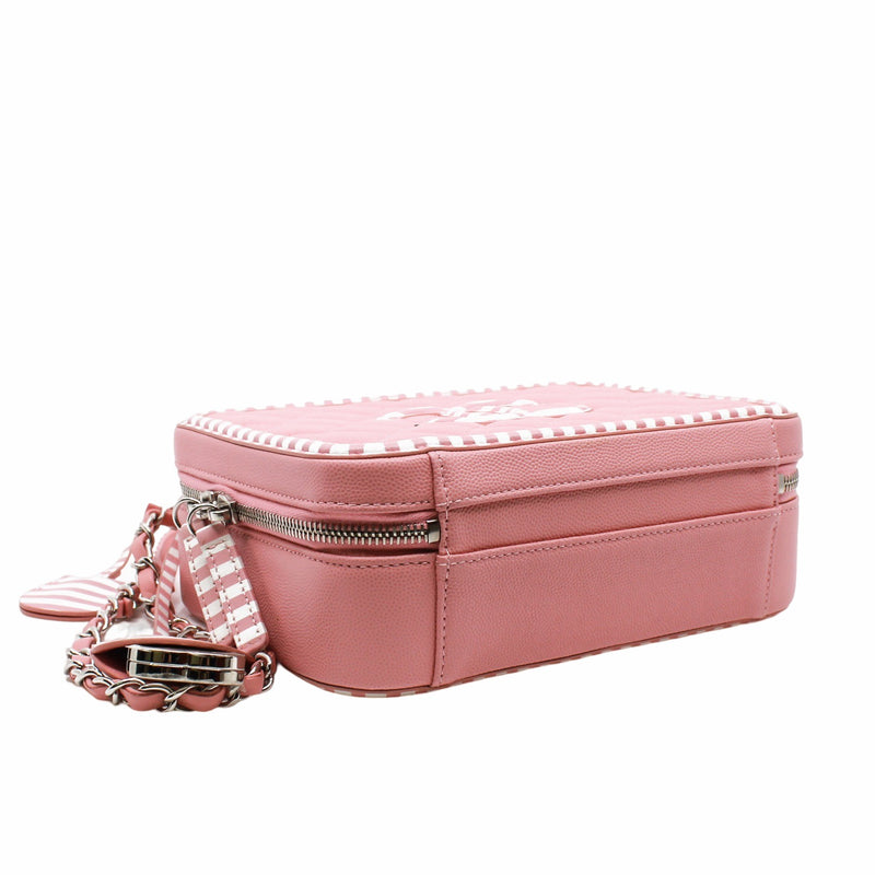 vanity camara box medium caviar in pink mix white phw seri 27 - L'UXE LINK