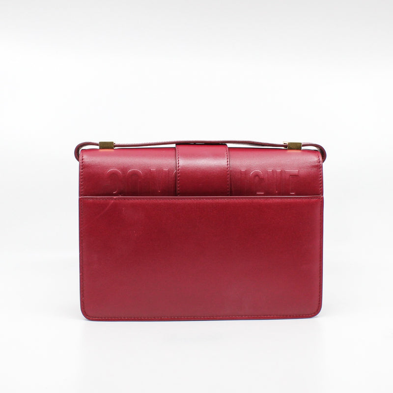 30 montaigne bag red leather ghw