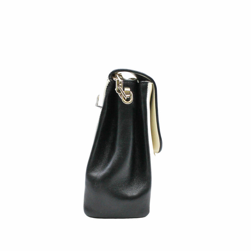 Diorling Shoulder Bag Medium Leather  White/Black GHW