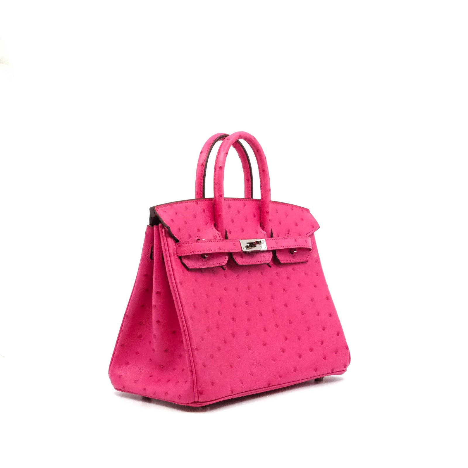 birkin 25cm ostrich 5J pink phw D stamp L UXE LINK