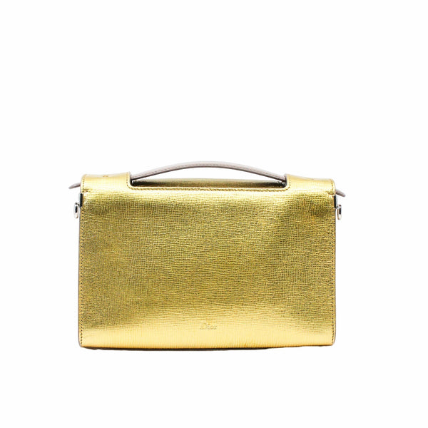 Diorever Shoulder Bag Mini Leather Gold phw - L'UXE LINK