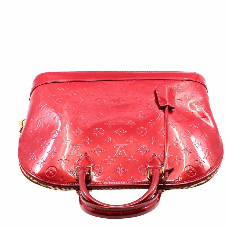 alma large patent leather red ghw – L'UXE LINK