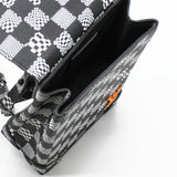 thumbnail side bag black white grid - L'UXE LINK