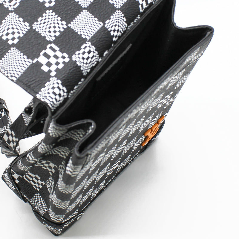 side bag black white grid - L'UXE LINK