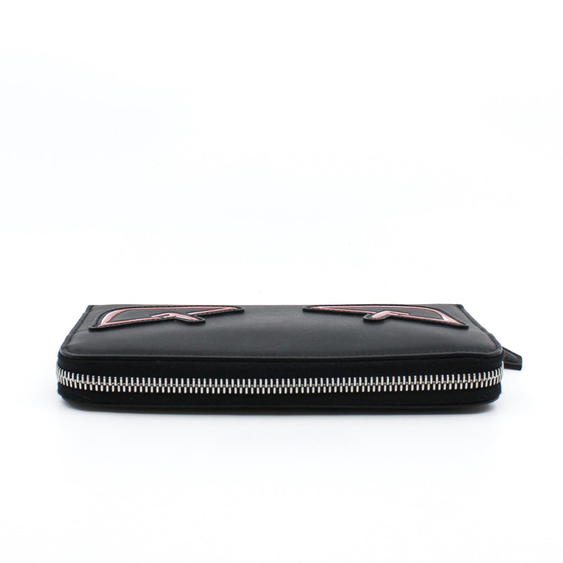 monster eyes long zip wallet black phw - L'UXE LINK