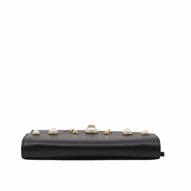 CLUTCH BAG MARMONT LEATHER black pearl  ghw