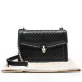 thumbnail seripenti flap bag black phw - L'UXE LINK