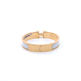 thumbnail clic h bangle in in white rghw - L'UXE LINK