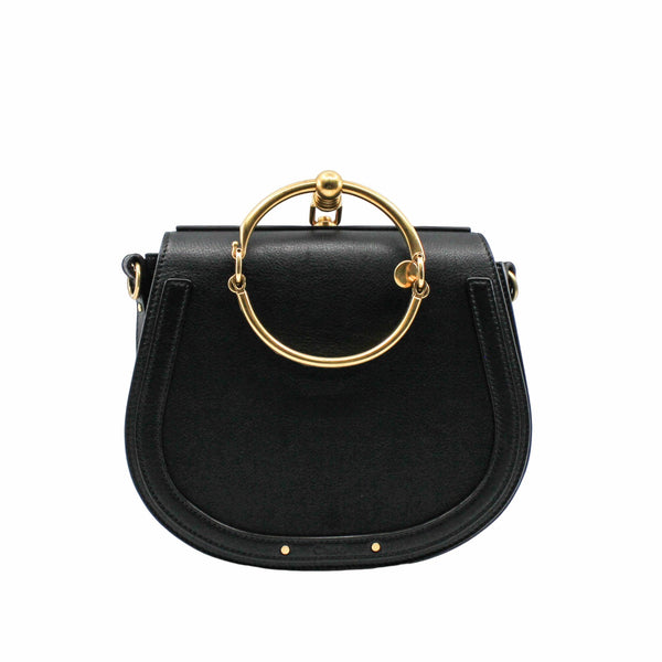 Nile Bracelet Bag Medium Calfskin  Black ghw - L'UXE LINK