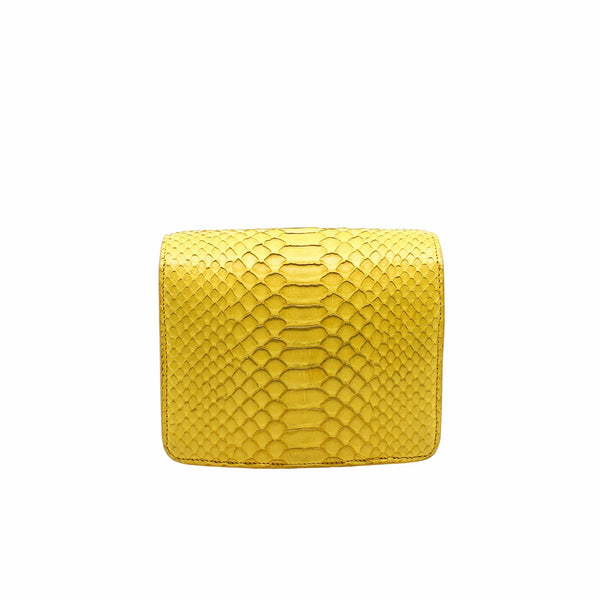 box  small snake leather yellow ghw - L'UXE LINK