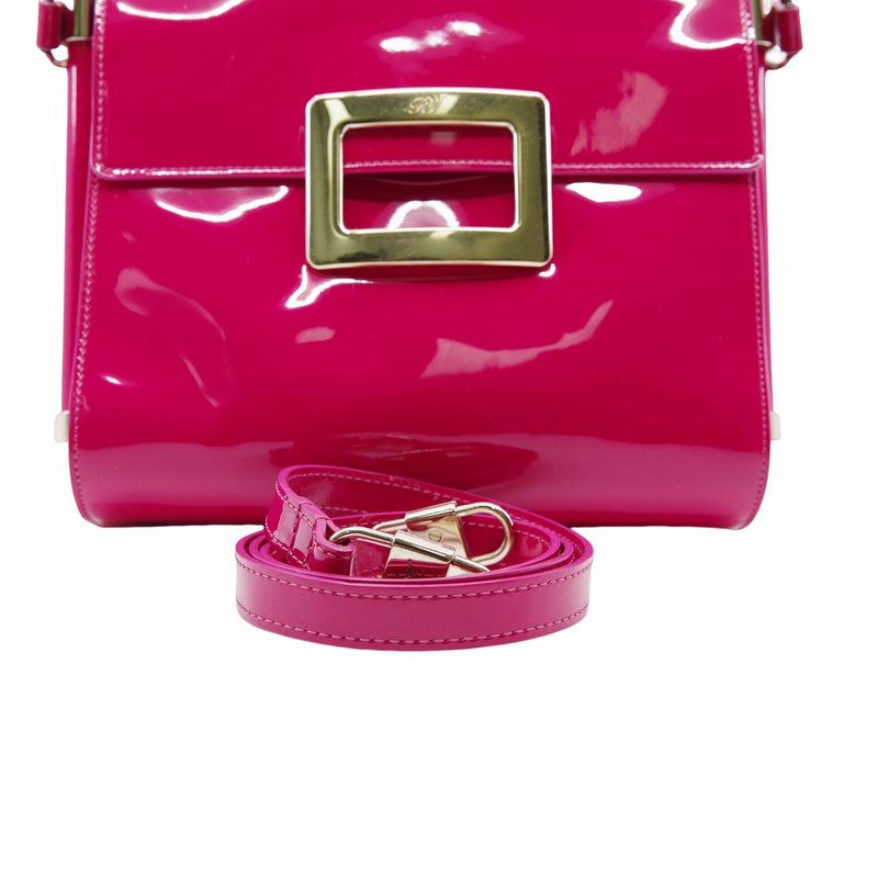 Viv' Carré shoulder bag Small leather Rose Pink - L'UXE LINK