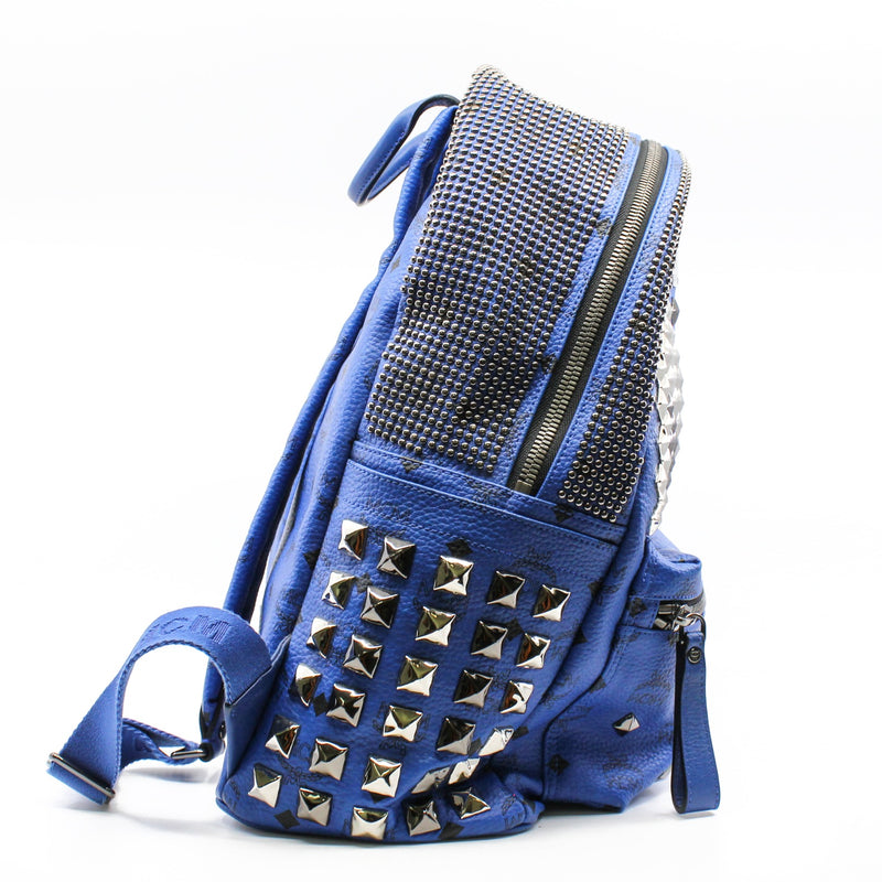 blue medium stud backpack