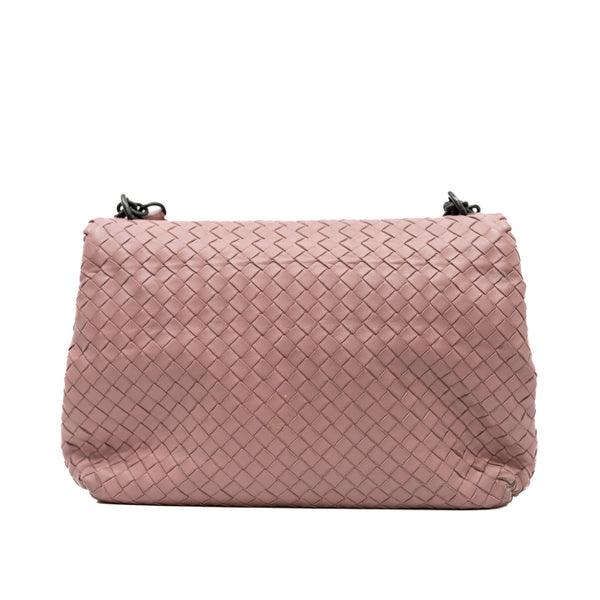 flap chian bag in nude pink - L'UXE LINK