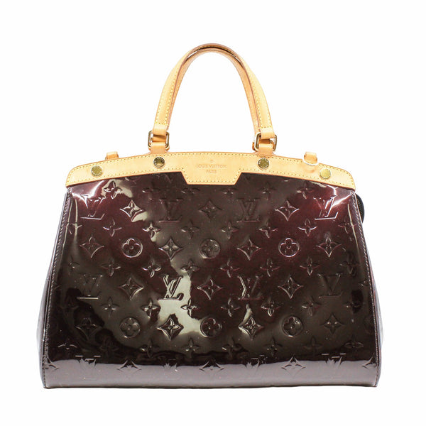 BREA HANDBAG MONOGRAM VERNIS MM CHERRY PATENT GHW - L'UXE LINK