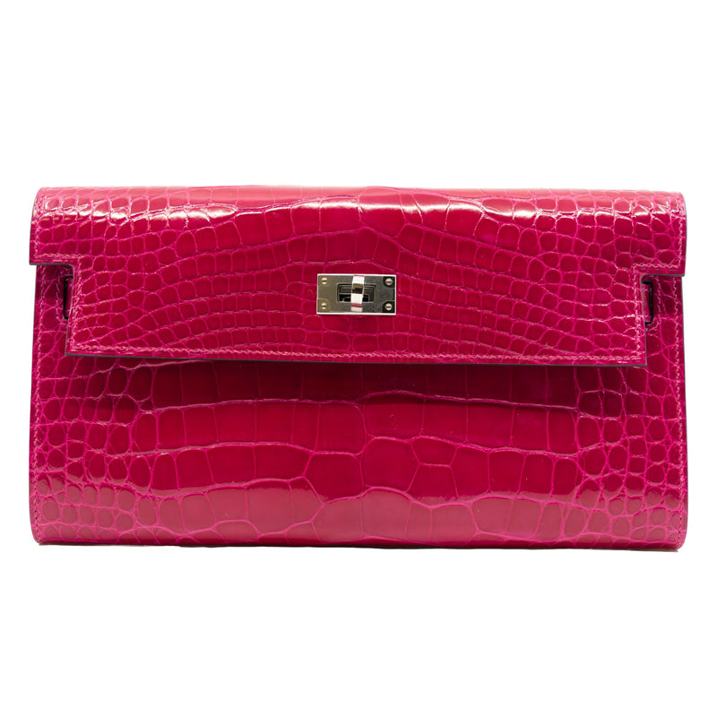 kelly to go crocodile 90 framboise phw L UXE LINK