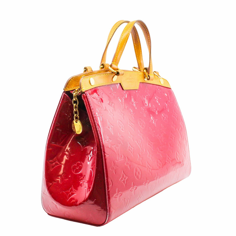 Louis Vuitton Brea Handbag Monogram Vernis mm Pink