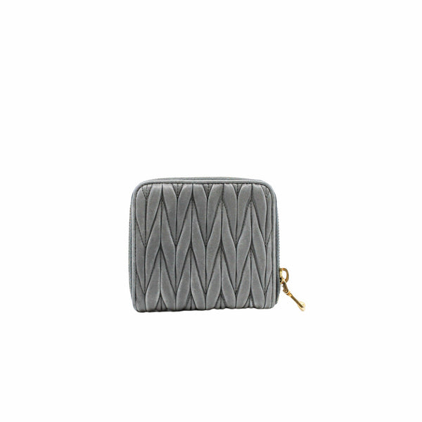 card holder leather grey ghw - L'UXE LINK