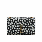 thumbnail Chain Bag  Star Print Monogram Black White GHW - L'UXE LINK