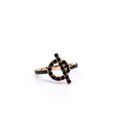 thumbnail finesse black crystal ring in 18k wg  #51