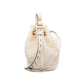 thumbnail marmont tote in leather white ghw - L'UXE LINK