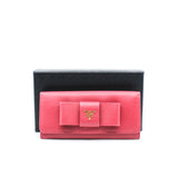 thumbnail Prada wallet red rose with a bow - L'UXE LINK