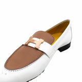 thumbnail H loafer white mix beige pink rghw buckle #39 - L'UXE LINK