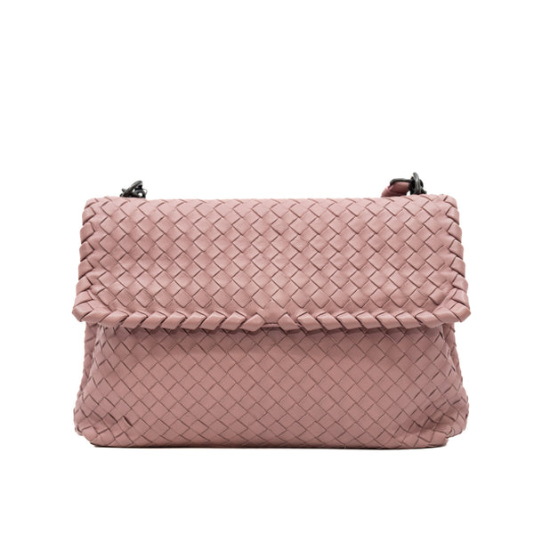 flap chian bag in nude pink - L'UXE LINK