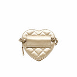 thumbnail mini heart zip chain belt bag in shinning gold lambskin ghw #31 - L'UXE LINK