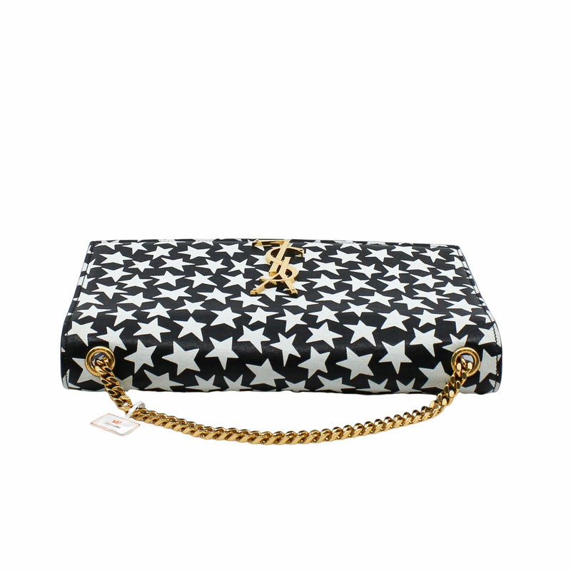 Chain Bag  Star Print Monogram Black White GHW - L'UXE LINK