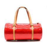 thumbnail drawstring  petent leather in red  gold hardware - L'UXE LINK