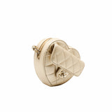 thumbnail mini heart zip chain belt bag in shinning gold lambskin ghw #31 - L'UXE LINK