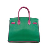 thumbnail birkin 30 in goat green /l3 ghw C stamp - L'UXE LINK