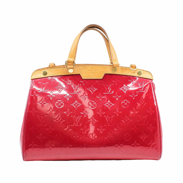 BREA HANDBAG MONOGRAM VERNIS MM PINK PATENT GHW - L'UXE LINK