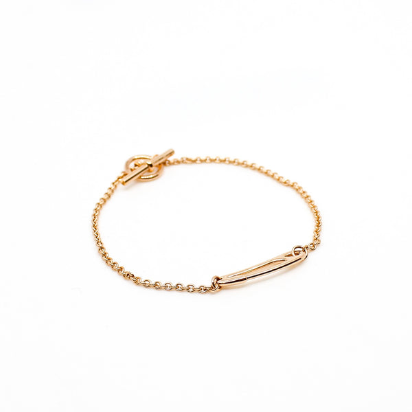 bracelet chaine D ancre mini punk 18k rose gold - L'UXE LINK