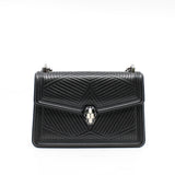 thumbnail seripenti flap bag black phw - L'UXE LINK